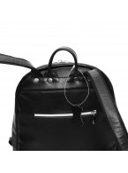 Черный кожаный рюкзак «Виктория»
