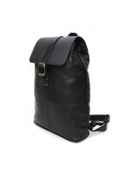 Черный кожаный рюкзак «Ника»