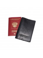 Обложка для паспорта кожаная Черный, Загранпаспорт