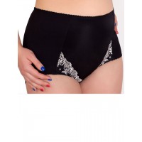 Трусы Valmira 2954 Черный с белой вышивкой