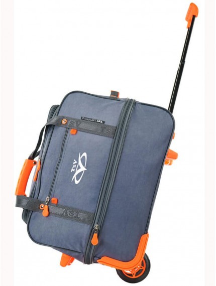 Дорожная сумка на колесах TsV 443,20 серый/апельсин