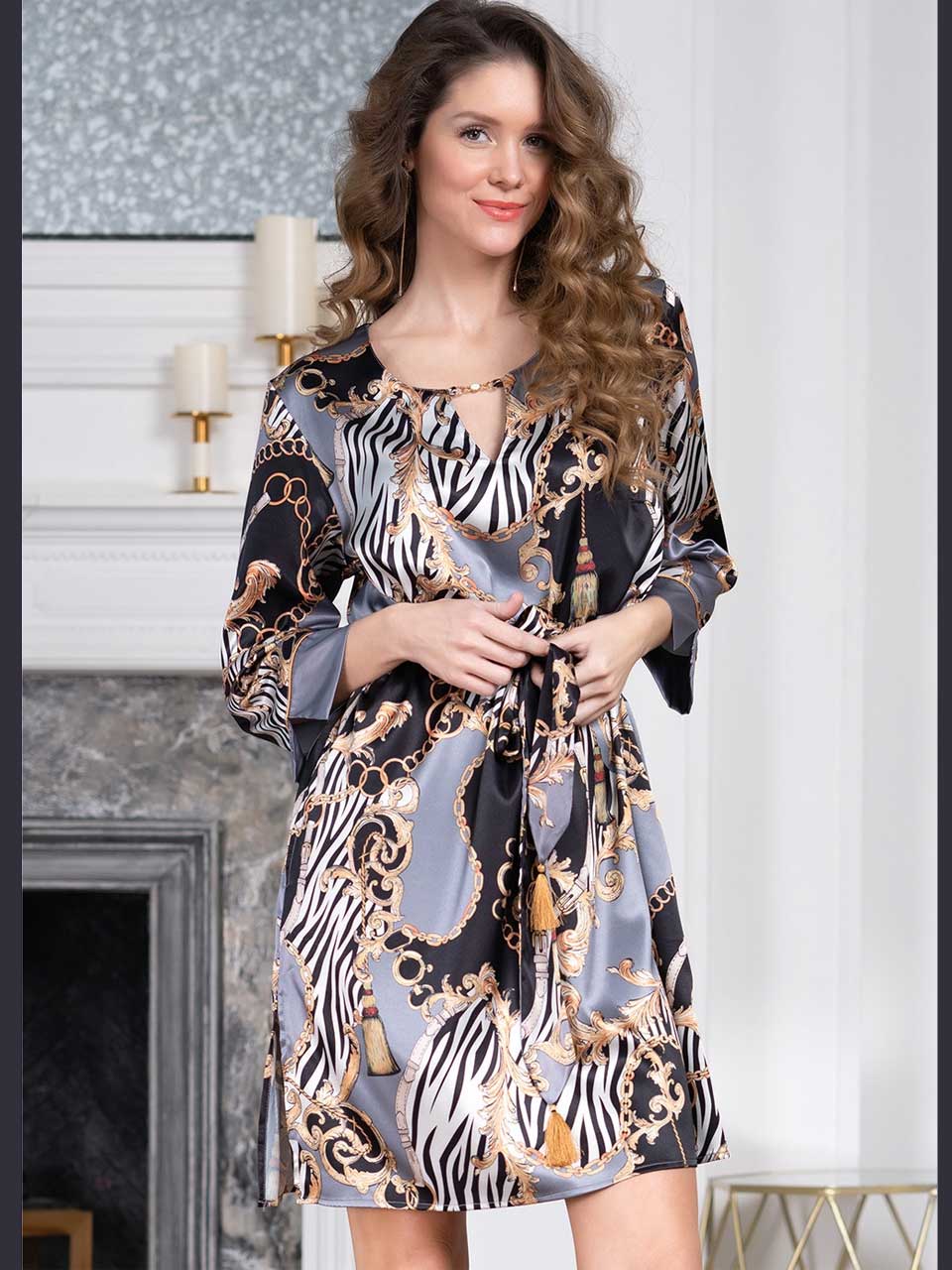 Купить домашний атласную тунику Mia-Amore Le Rucci 8724